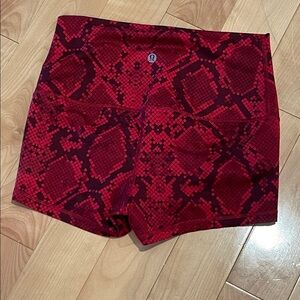 lululemon athletica Red Snake Pattern Athletic Shorts